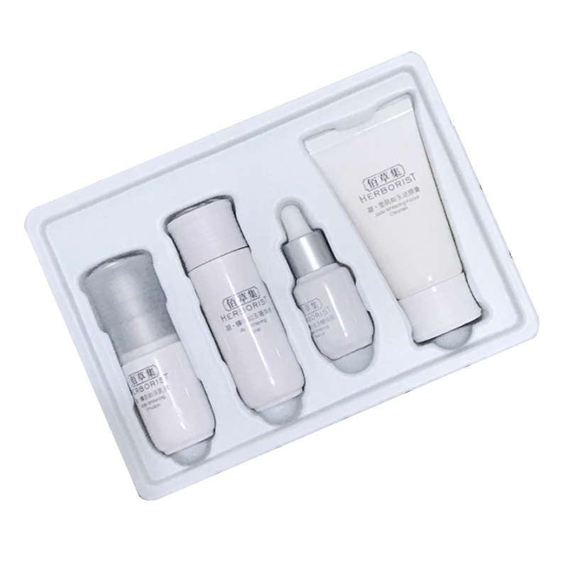 佰草集凝臻白如玉心意装（洁面30ml+水30ml+乳15ml+精华5ml）旅行装淡斑皙白滋养补水保湿改善暗黄粗糙