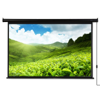 得力 50498 家庭办公用16 :10 电动线控投影幕布白塑 120英寸