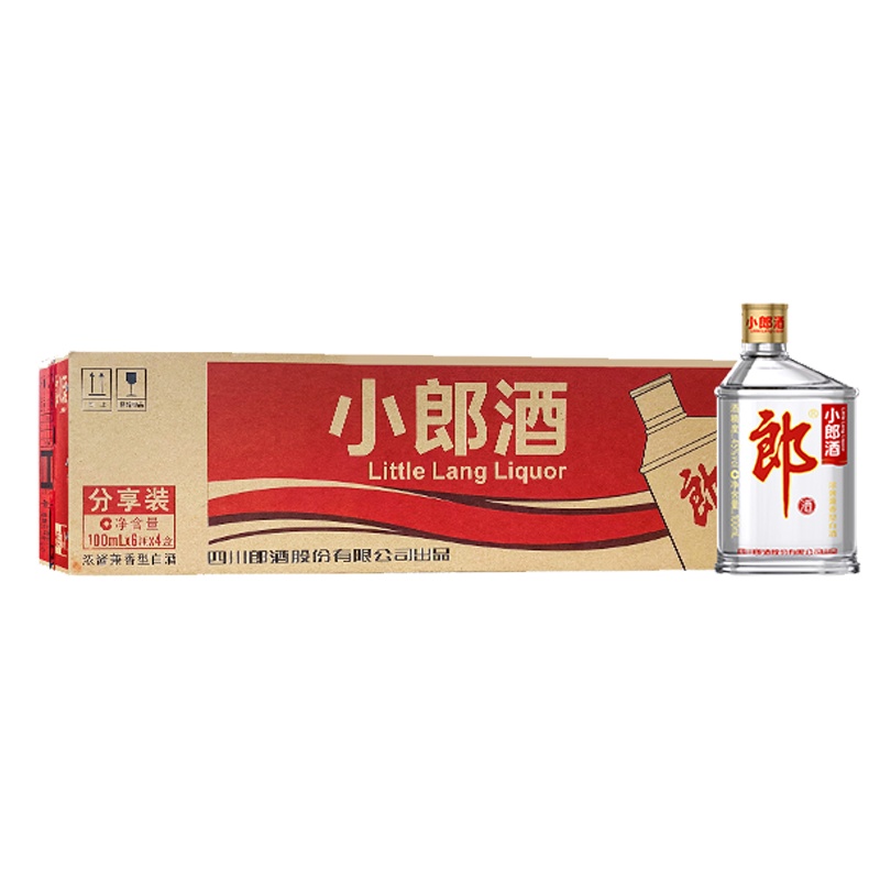 [郎酒官方授权]郎酒小酒 歪嘴郎 小郎酒 浓酱兼香型 45度100ml*24 白酒 整箱装