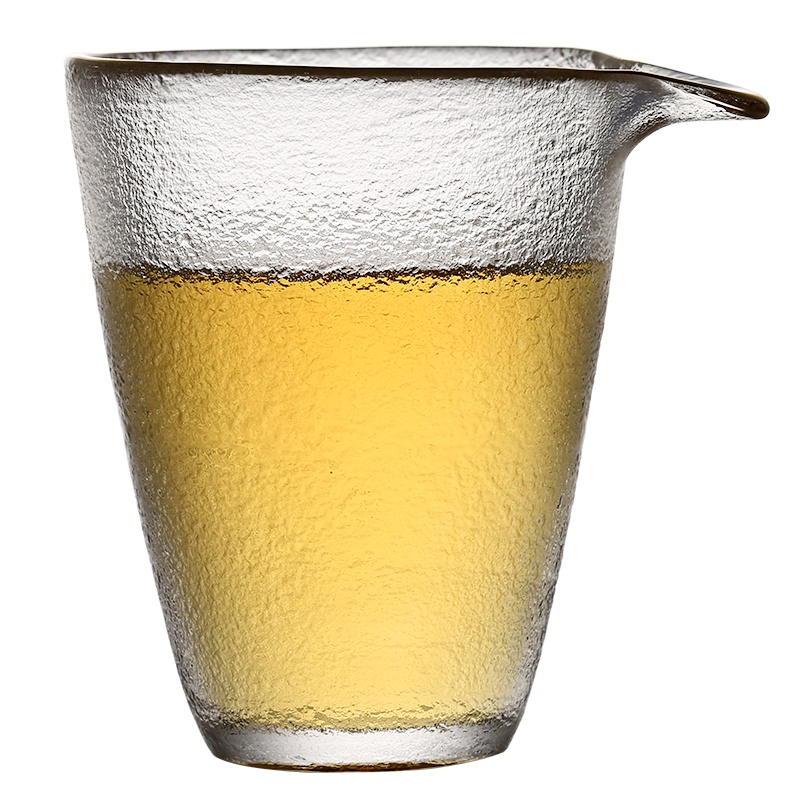 常生源 玻璃公道杯 加厚锤目纹 手工茶海 茶具配件 诚意公道杯