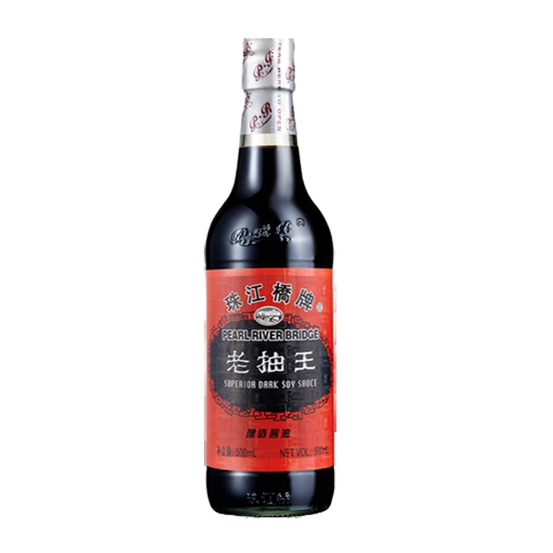 珠江桥牌 酱油老抽王酱油红烧上色酿造酱油出口装老抽王500ml 广东老字号