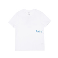 A21春季2021新款男装 针织合体圆领短袖情侣T恤衫女潮版印花上衣