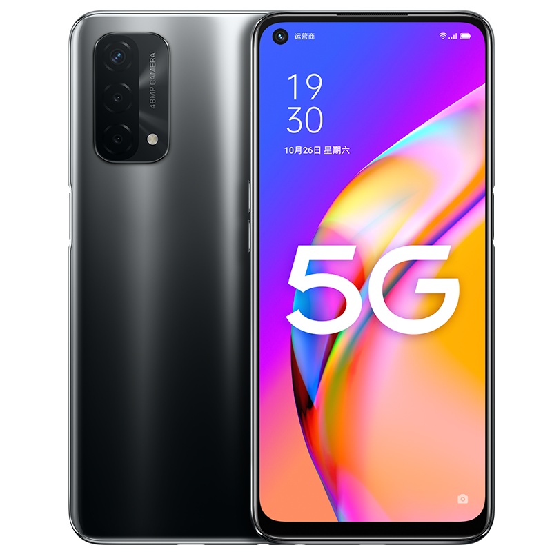 OPPO A93 5G 炫黑 8GB+128GB 全网通版 5000mAh大电池高通骁龙4800万超清三摄 美颜夜景自拍智能全网通大内存手机