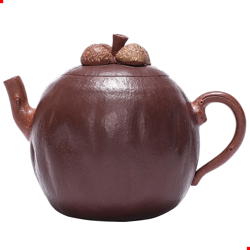 仿生器『山竹』宜兴紫砂壶 茶具段泥粉紫泥 150cc