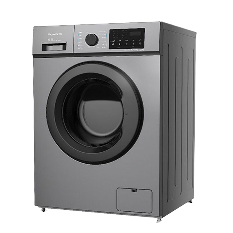 创维（Skyworth)8公斤大容量滚筒全自动除螨高温洗款1级变频节能静音F8015MC1钛灰银