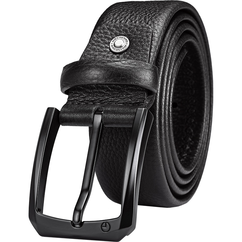 金利来皮带男 针扣牛皮腰带商务休闲真皮裤带礼盒装生日礼物
