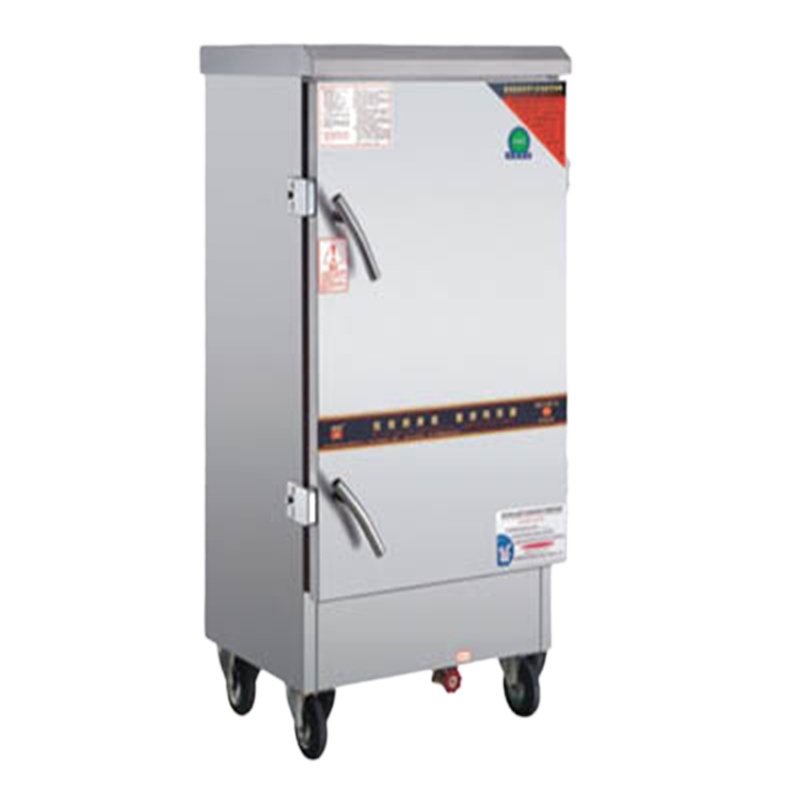 电蒸饭柜201不锈钢面板厚度1.2，全身发泡，12盘710*625*1650