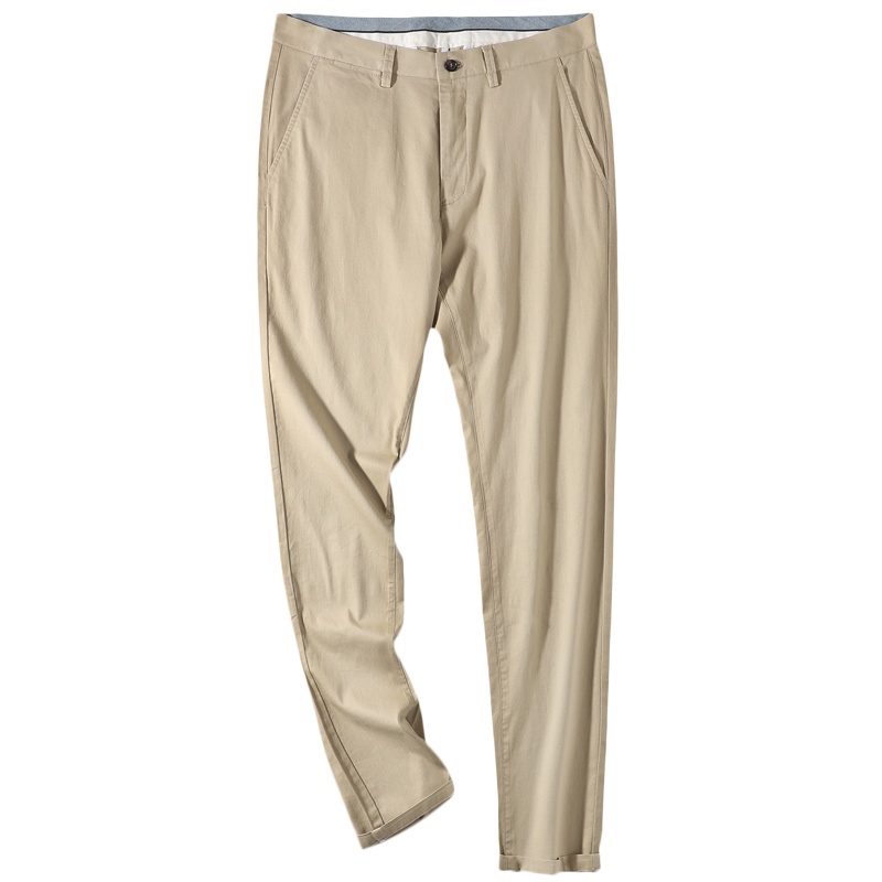 恒源祥休闲裤春秋男裤子中年纯色中腰水洗休闲长裤裤子男