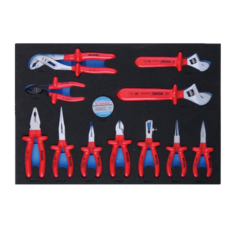 [卡尔]12件VDE绝缘维修工具工具托