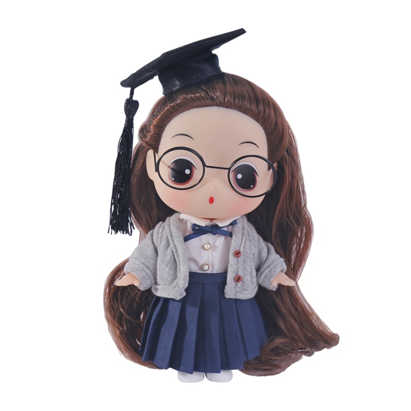 冬己女孩可爱精美娃娃玩具18cm教师款娃娃FDE1809