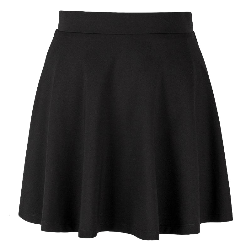 上新拉夏贝尔大码a字半身裙短裙女秋冬季高腰小黑裙百搭百褶裙1T000348