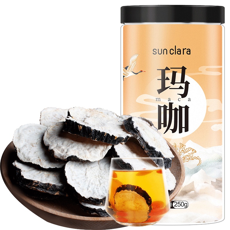 桑克拉(SUN CLARA)黑玛咖片干果玛卡片云南丽江黑玛卡大果切片马卡泡茶泡酒2瓶共500克
