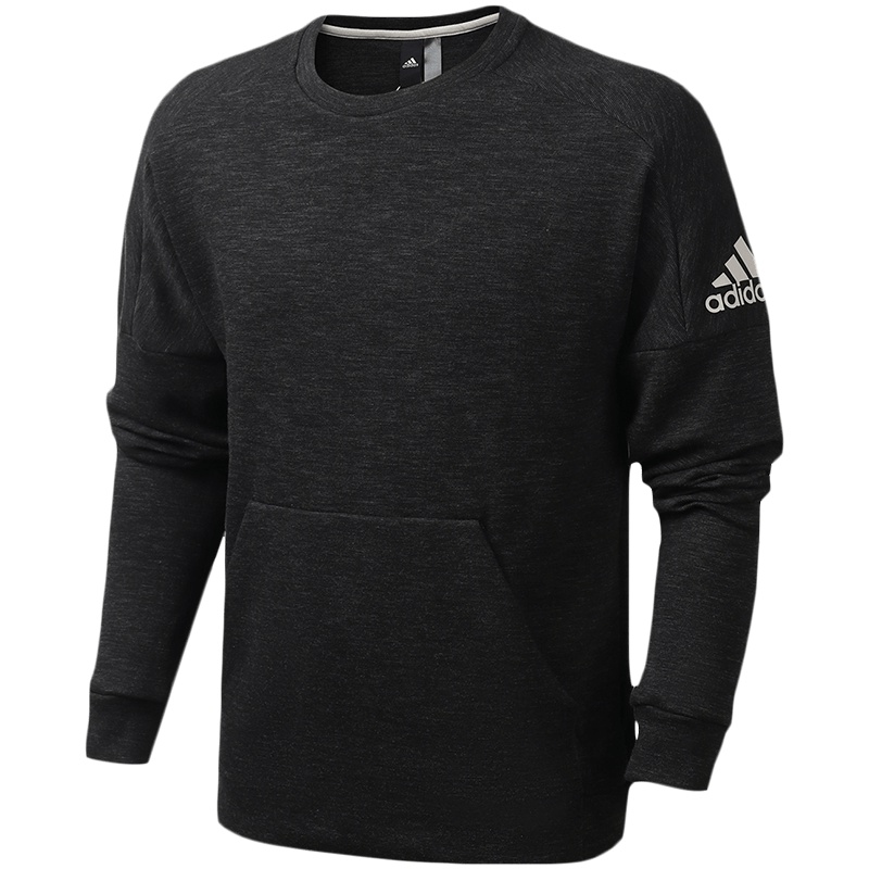 【自营】阿迪达斯男服卫衣圆领套头跑步训练休闲运动服DU1145