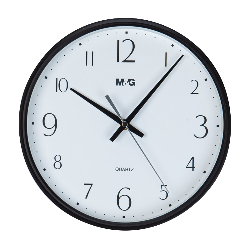 晨光经典圆形挂钟13英寸ARCN8252黑色