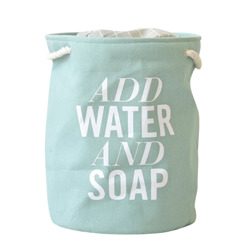 HOUYA好雅 大号EVA加厚款折叠收纳桶 粗棉手提开口脏衣桶 日式储物桶