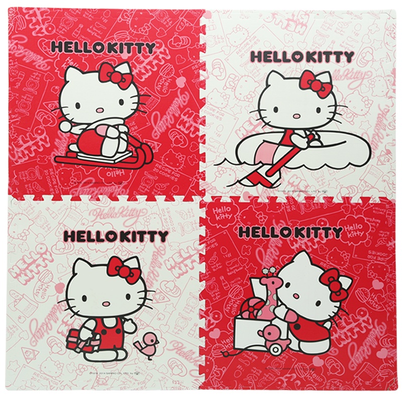 [苏宁自营]明德环保PE泡沫拼接地垫宝宝游戏垫大号地毯男孩女孩玩具 红白KT60*60*1(4片/包)