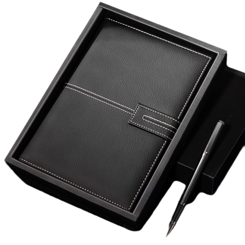 得力/deli 记事本 22232 商务荔枝纹磁扣皮面本套装