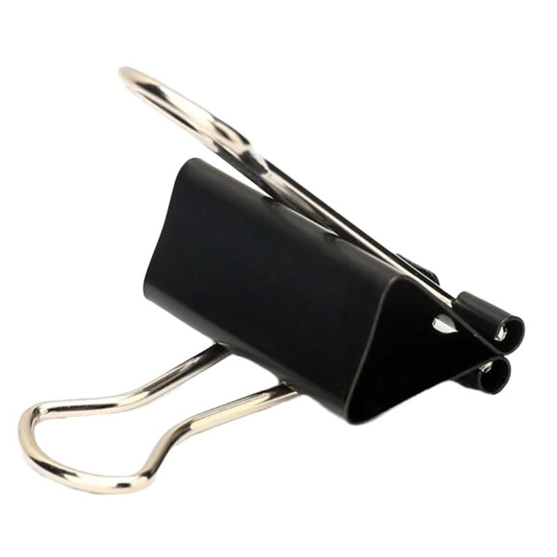 得力 Deli 8564 得力4#黑色长尾夹(25mm,1'',48只/筒装) 48只