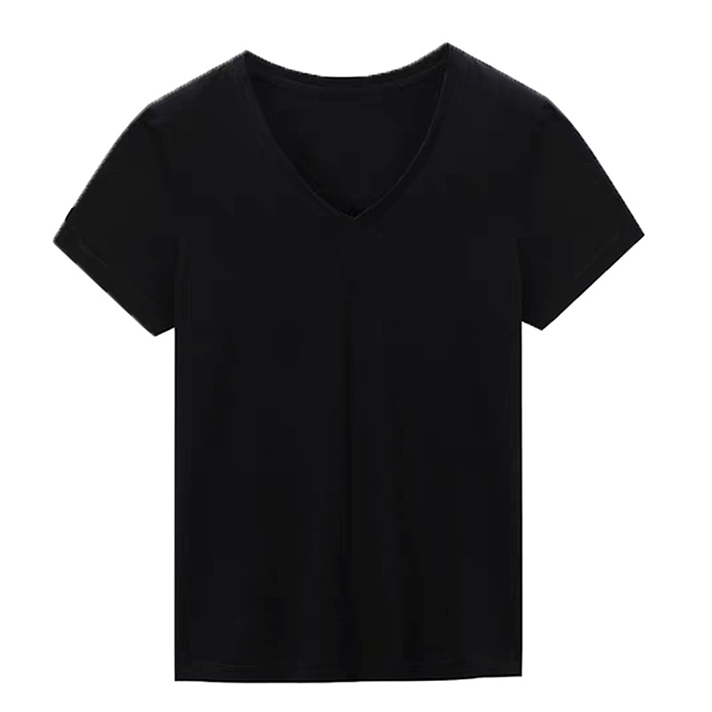 2020夏季新款纯棉短袖T恤女夏v领修身显瘦打底衫半袖体恤百搭上衣