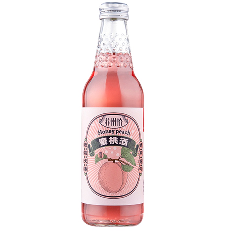 苏州桥米酒糯米酒国潮风6度低度酒甜酒酿网红酒蜜桃水果酒经典325ml