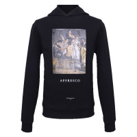 IH NOM UH NIT男士黑色棉质套头连帽卫衣NUW18228 009