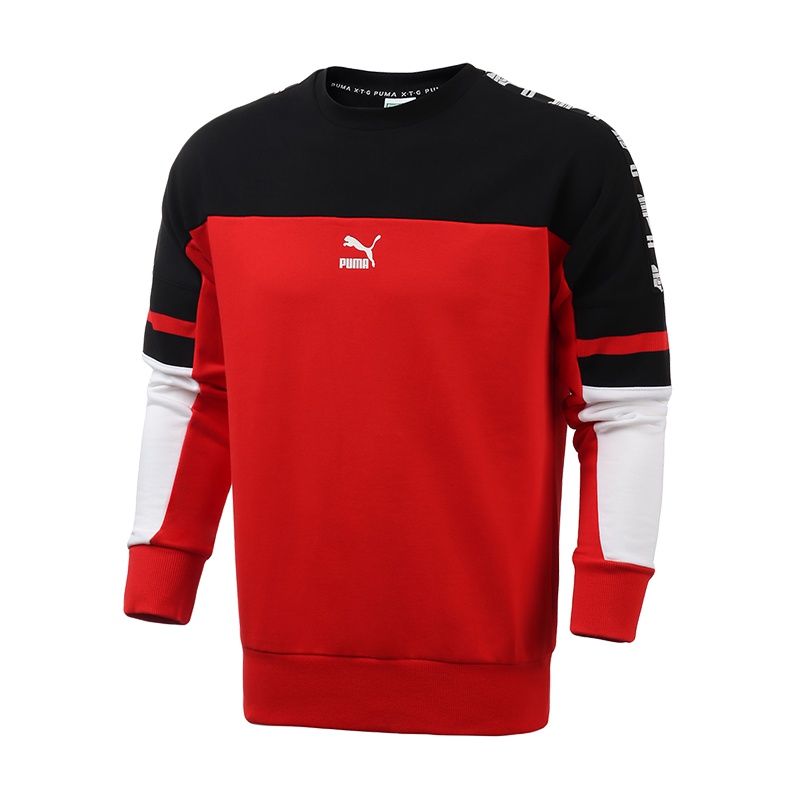 PUMA彪马男装运动服休闲针织套头衫圆领卫衣595872