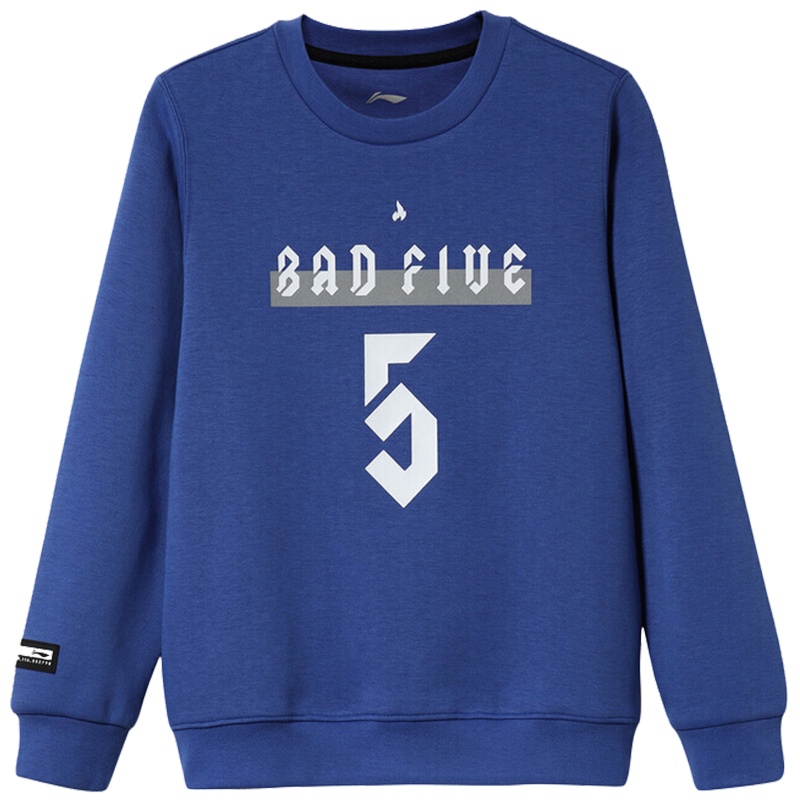LI-NING KIDS男女大童BAD FIVE篮球系列套头卫衣