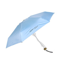 A&D防紫外线黑胶手动遮阳伞浅蓝色