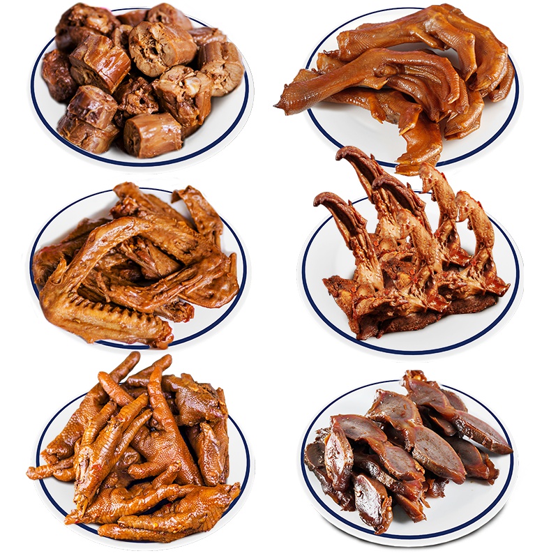 [蹦迪的鸭子锁藏]气调盒装卤鸭掌160g+鸭锁骨160g 熟食卤味特产休闲零食小吃特产