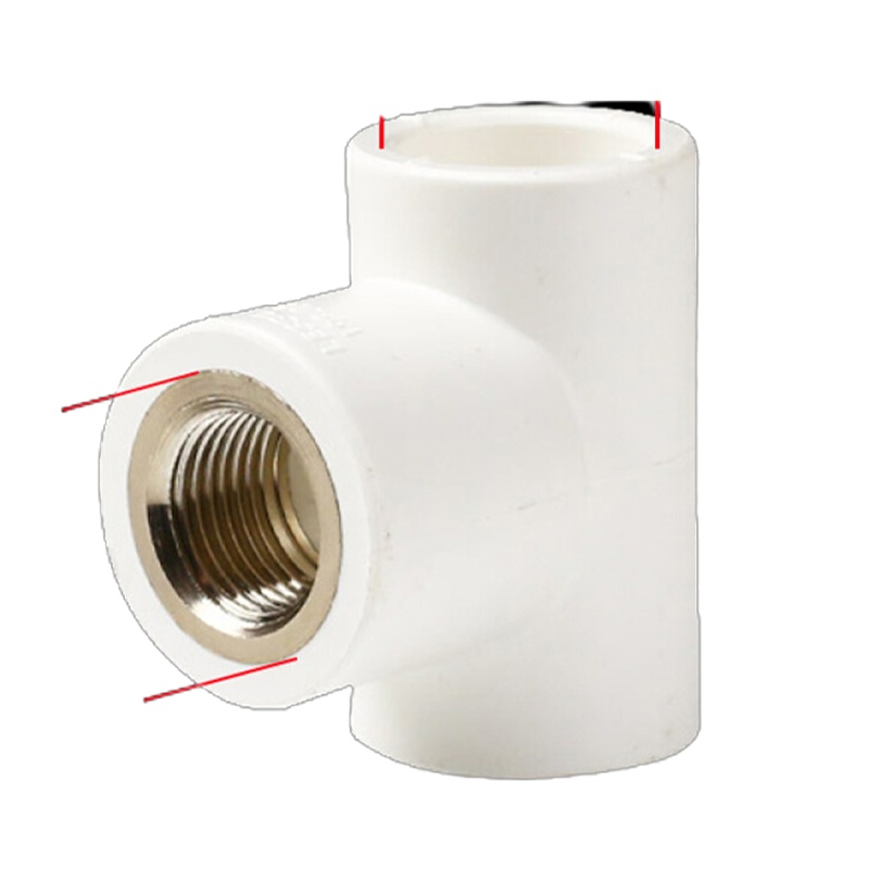 企购优品 给水用塑铜内螺纹三通PP-R 公称外径20mm*20mm 10个起售