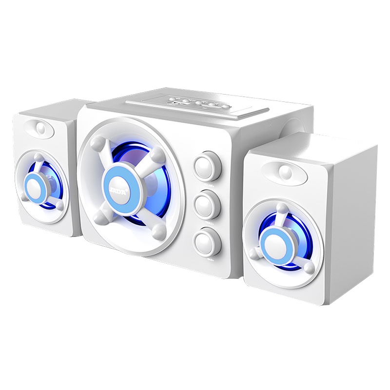 赛达D-208蓝牙音箱无线低音炮电脑音响家用2.1声道台式笔记本手机通用USB供电 蓝牙版 白色