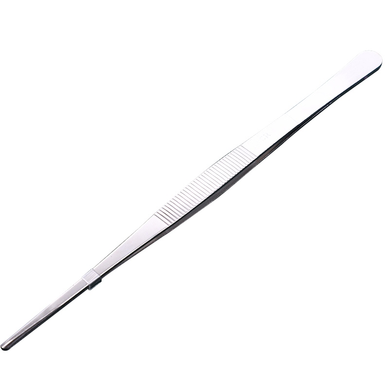 海斯迪克 gnjz-287 不锈钢镊子 圆艺造景夹子 加厚型防碘伏镊子 夹具 14cm普通(10个)