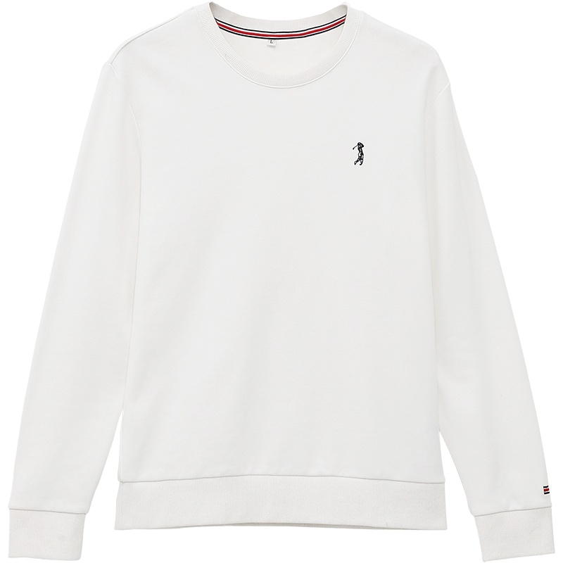 GOLF/高尔夫2019春装新款男装纯色打底衫套头男士圆领休闲卫衣男