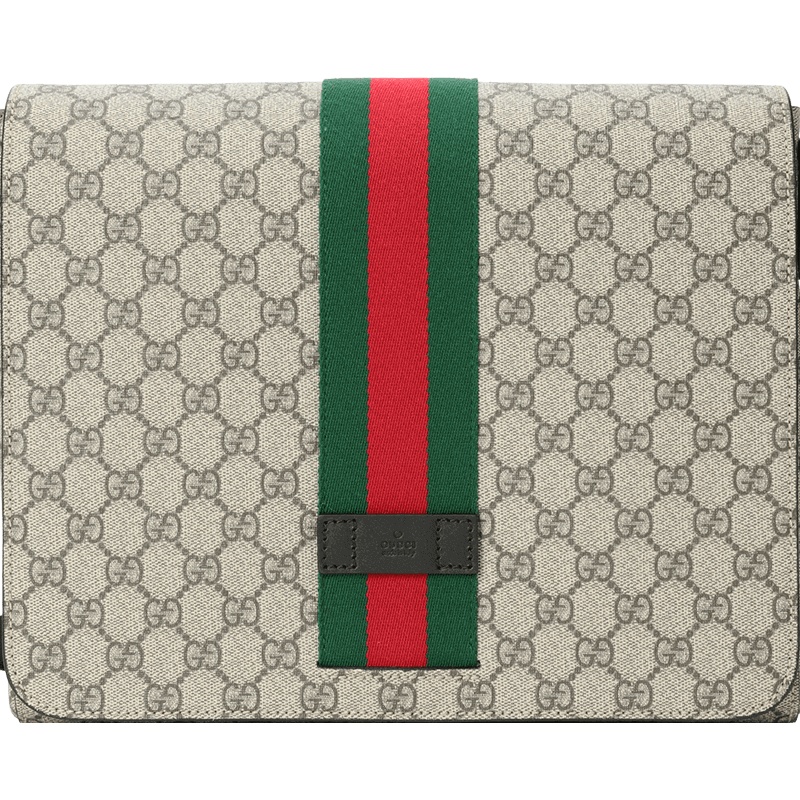 【预定】GUCCI GG翻盖邮差斜挎包475432人造帆布 30*26*8CN