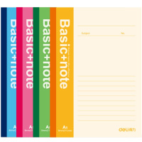 得力 7653 笔记本文具 笔记本A5软面抄60页记事本 HB