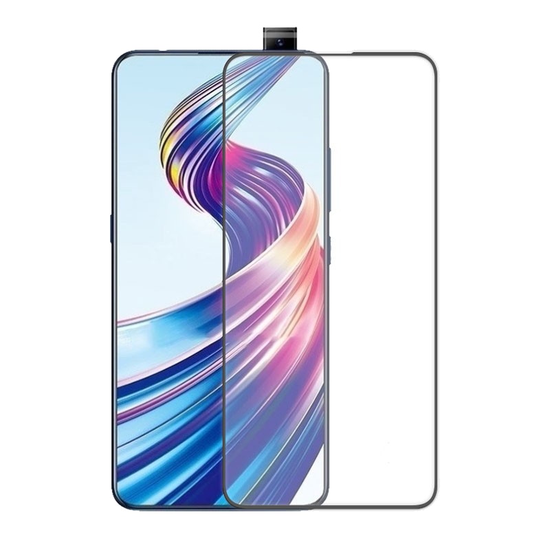 [买2送手机壳]轻万适用vivox27钢化膜全屏玻璃贴膜幻彩版丝印黑色全屏高清保护膜适用防摔