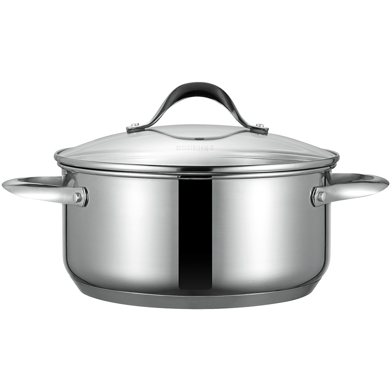 铂帝斯(BODEUX)香榭丽舍 304不锈钢汤锅20/24cm加厚煮粥汤炖锅燃气电磁炉通用