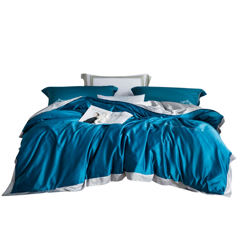 钱皇100%桑蚕丝被 春秋被冬被加厚保暖被子被芯 自带被套套件被子