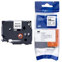 扬帆耐立(YFHC) TZ-261标签色带(白底黑字/36mm) 适用PT530/550/3600/9200PC