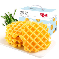 百草味 西式糕点 华夫饼1kg 营养早餐蛋糕手撕面包网红休闲零食整箱