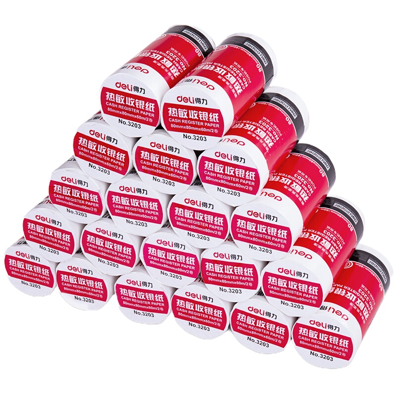 得力(deli) 80*80mm 收银机打印纸 热敏小票纸