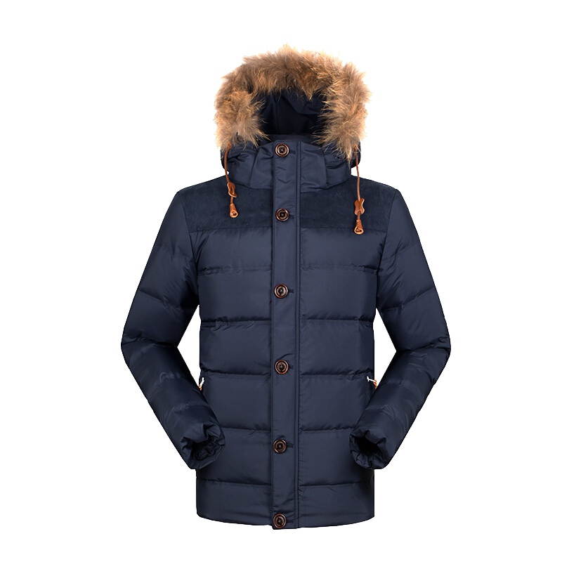 Northland/诺诗兰户外秋冬男款毛领加厚保暖连帽鹅羽绒服GD055715