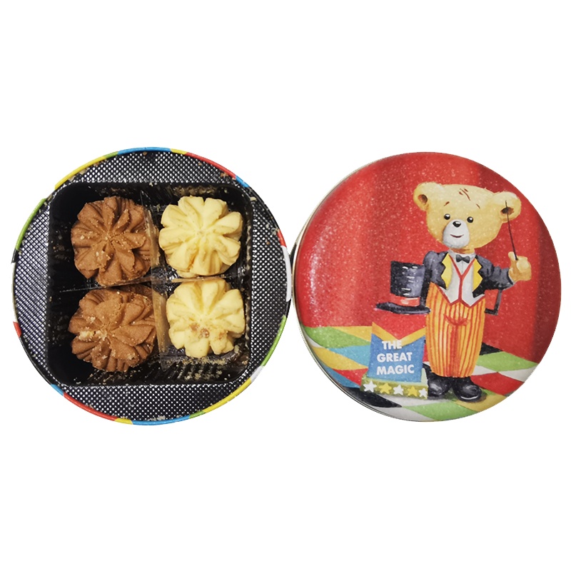 [香港正版] 香港珍妮曲奇聪明小熊奶油曲奇饼干 双味98g 小盒