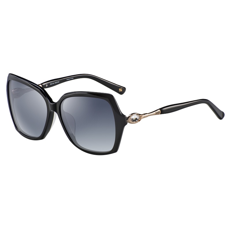 海伦凯勒 太阳镜女潮偏光墨镜大框方框圆脸H8528