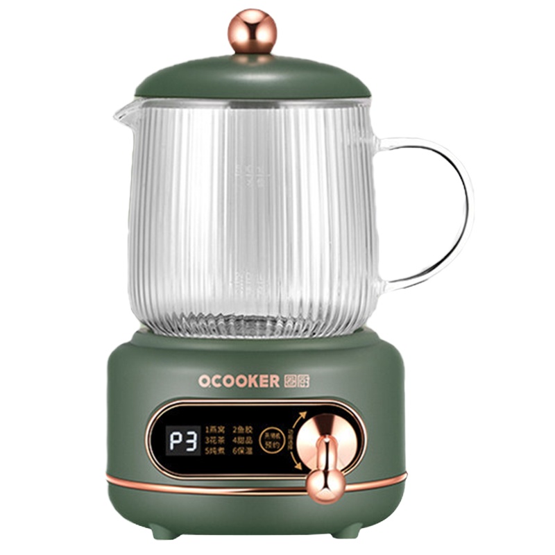 圈厨养生杯养生壶电炖杯办公室宿舍燕窝家用多功能迷你小型煮茶煮粥热牛奶宿舍神器电热水杯1人2人小米生态链CR-M01复古绿