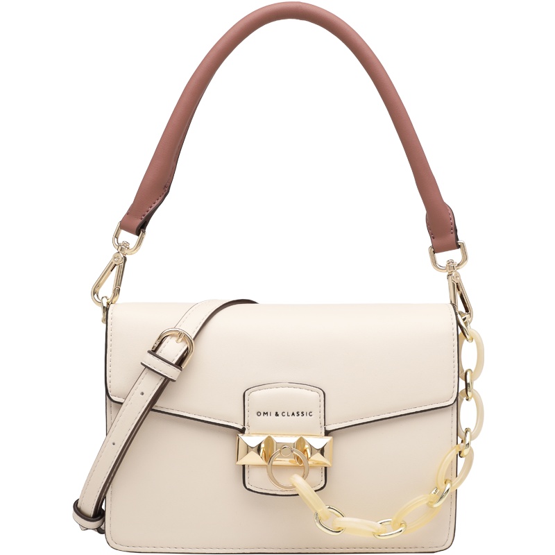 欧米OMI包包女2019冬季新款纯色百搭斜挎包链条小众时尚单肩包潮