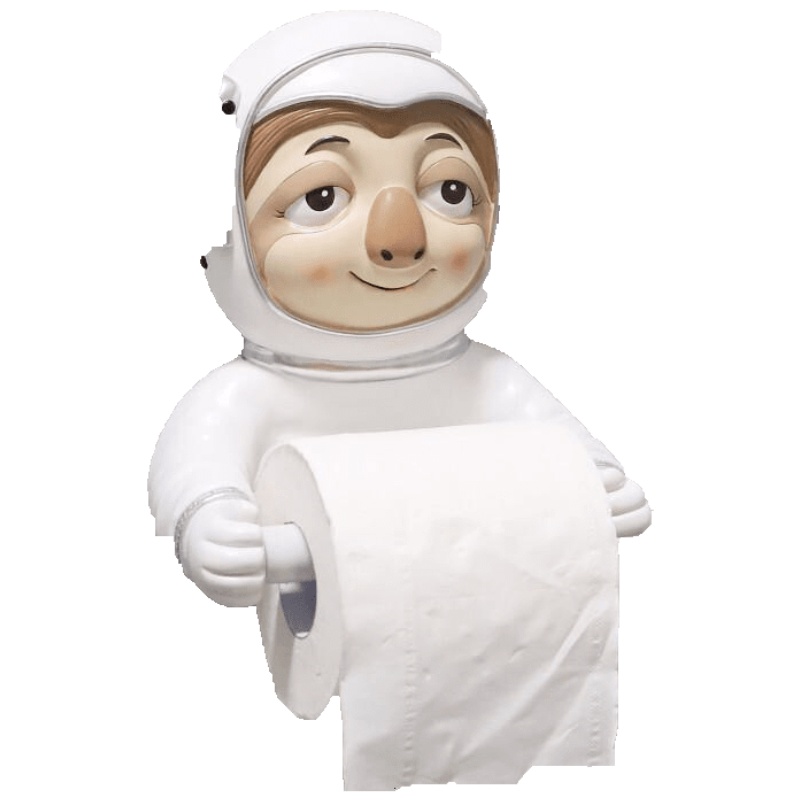 厨房卫浴 太空树懒厕所卷纸筒壁挂式卫生间抽纸盒纸巾置物架厕纸卡通免打孔 树懒太空卷纸筒安心抵