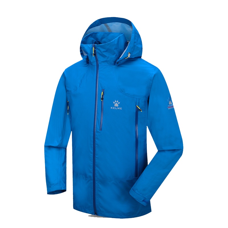 KELME/卡尔美冲锋衣 户外运动男款连帽保暖外套冲锋衣