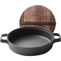 炊大皇(COOKER KING) 煎锅J26ATQ11 后铸铁圆形煎锅 无涂层铸铁平底锅 煎烤更香更入味