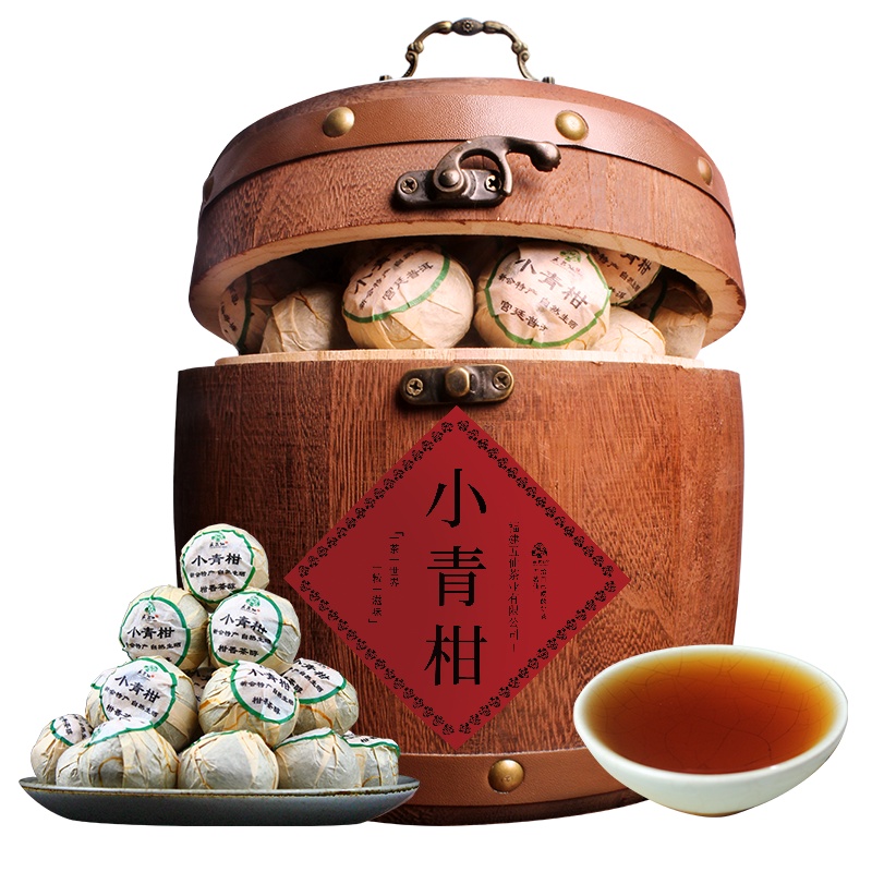 小青柑普洱茶木桶礼盒400g